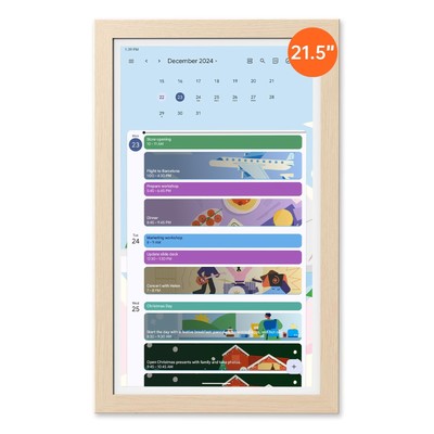 Digital Calendar: 21.5 Inch Electronic Calendar, Smart Touchscreen Interactiv...