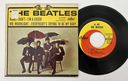 BEATLES "4 By 4 / 4 By The Beatles" 45 EP - Capitol 5365 Picture Sleeve HEAR