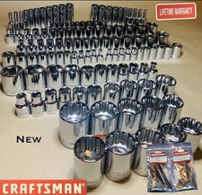 Craftsman 156 Pc 14 38 12 Dr Sae Metric Mm 6pt 12pt Wrench Socket Set 164 New