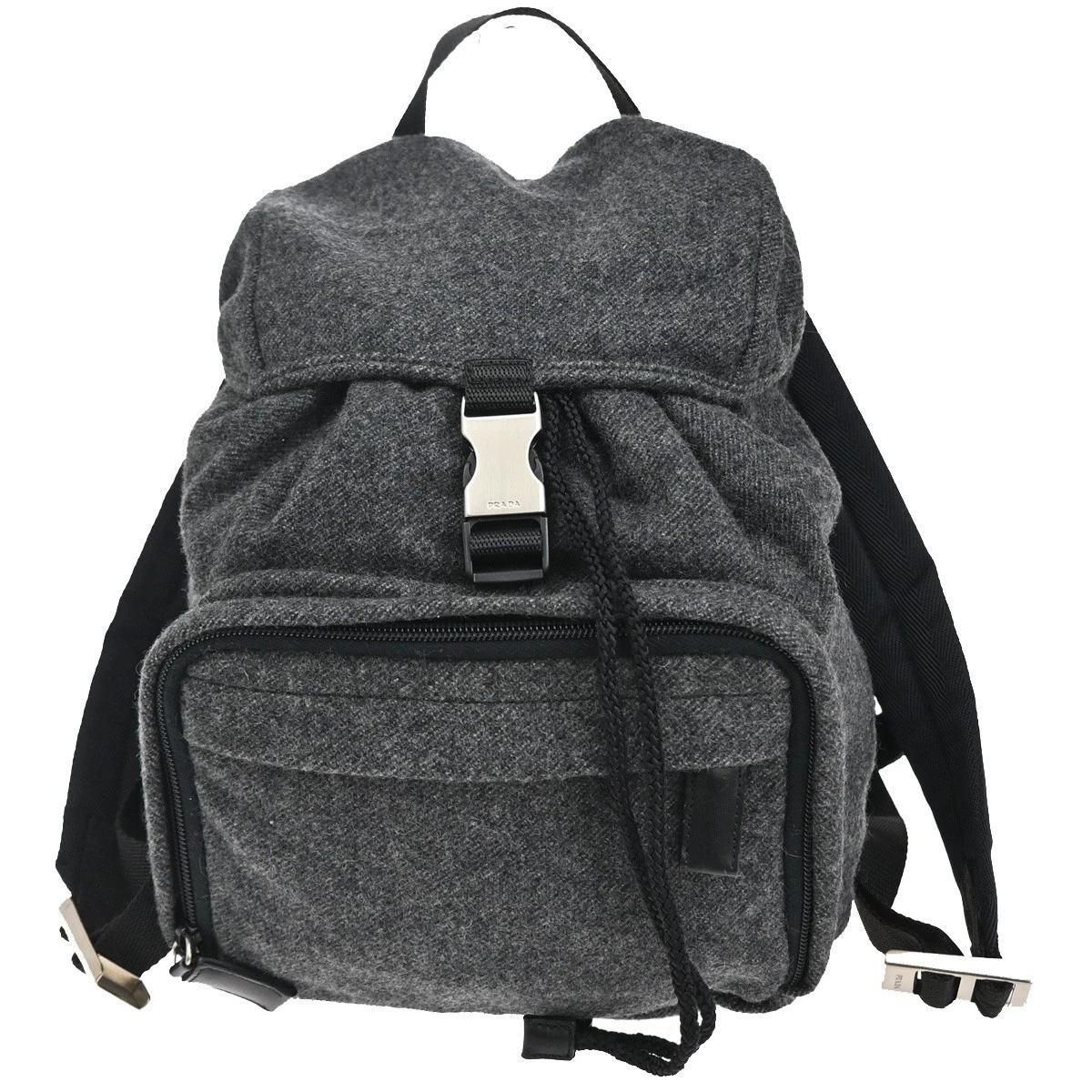 バッグ PRADA TESSUTO NYLON DRAWSTRING BACKPACK Vintage Black Prada Nylon Tessuto Drawstring Backpack – For the Ages