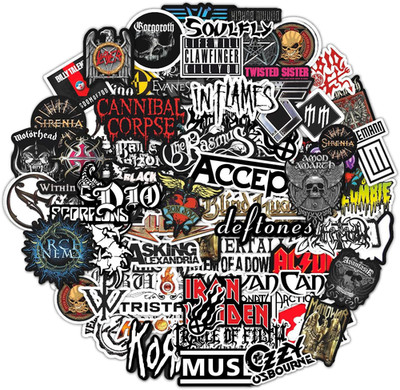Bulbacraft Legendary Rock Band Stickers   Heavy Metal Laptop Decals - Vinyl