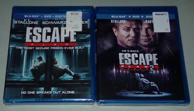 Escape Plan 1 & 2: Hades Blu-ray + DVD + Digital Sylvester Stallone Action NEW*