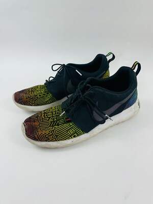 Nike Shoes Men's Size 10.5 Black Sneaker Lace Up Pull Tab Roshe One QS ''#BE TRUE