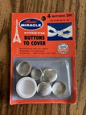 Vintage Maxiant Miracle Buttons to Cover, 4 Buttons Size 36 Half Ball 7/8” Diam.