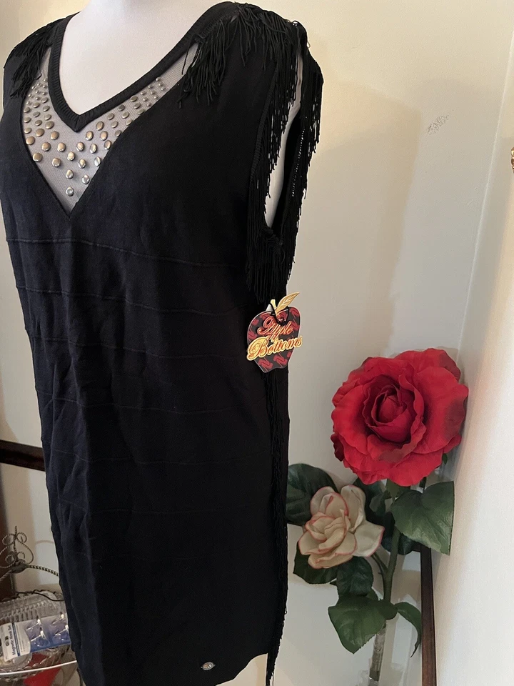 NUEVO CON ETIQUETAS Apple Bottoms Body con VESTIDO JUNIORS TALLA GRANDE 3X NEGRO AZABACHE Foto 4 de 4