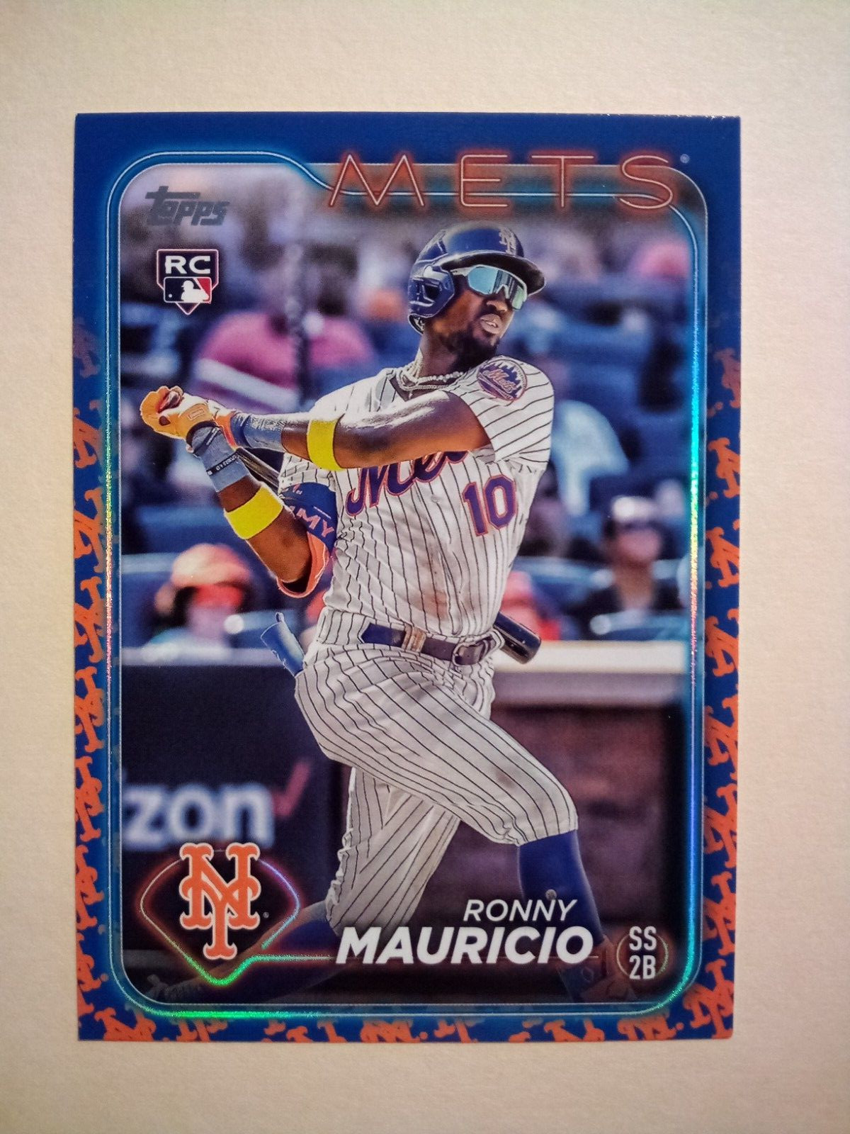 2024 Topps Series 1 Ronny Mauricio Rookie Team Color Border Variation #224 Mets