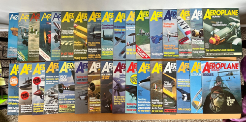 Vtg Lot of 33 Aeroplane Monthly Airplane Aircraft Aviation Magazines 1975-1986