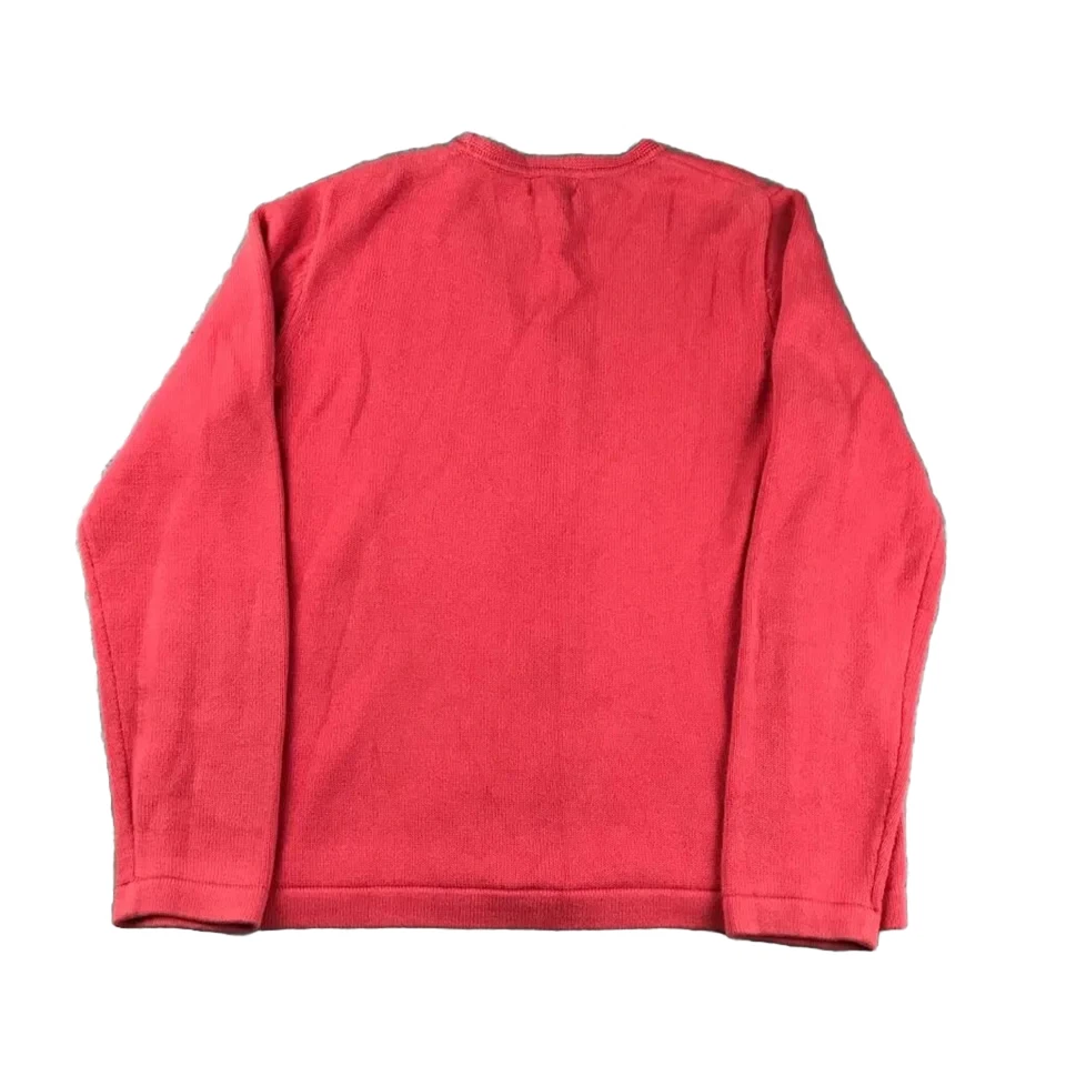 Foxcroft Sweater Womens Medium Pink Cotton V Neck Full Zip Lightweight - Image 4 of 4