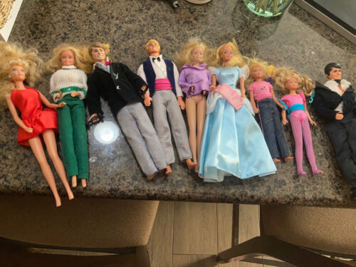 barbie And Ken doll lot vintage Plus Miscellaneous Items Dolls Etc 1980s