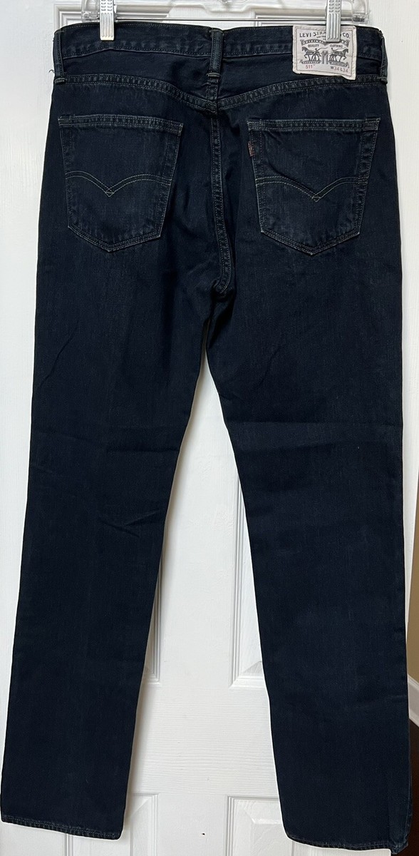 Levi's 34 x 34 511 Slim Dark Wash Flex Denim Jeans | eBay