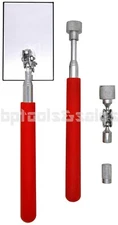 4pc Telescoping Magnetic Pick-Up Tool & Inspection Mirror Set w/ 2 Extra Magnets