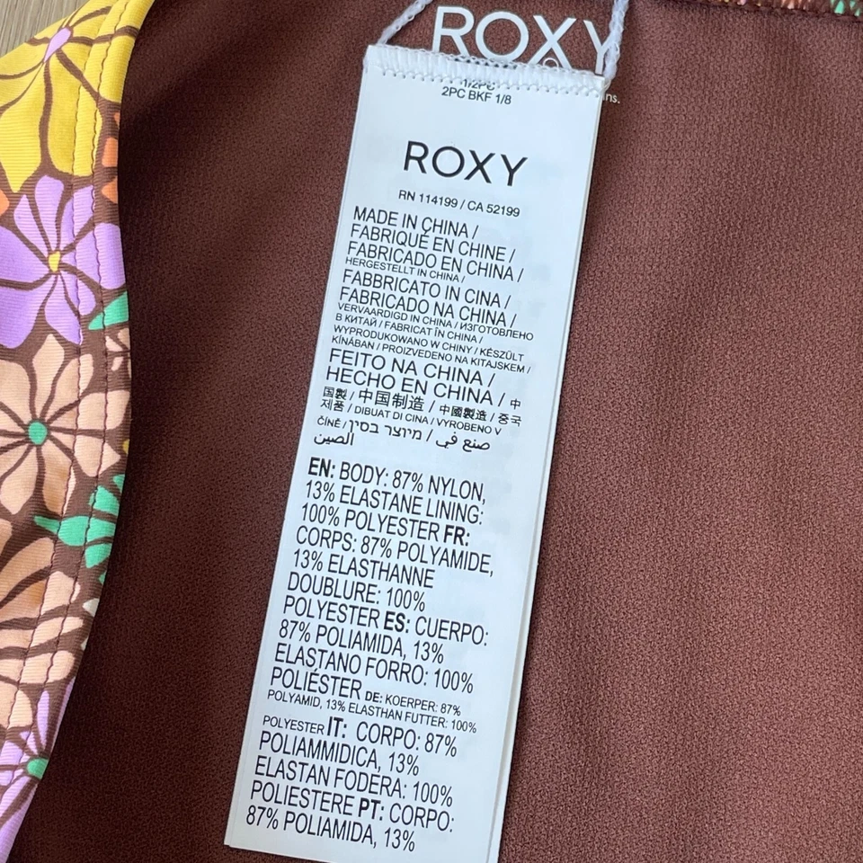 全新 Roxy 女式大号 All About Sol Hipster 比基尼底部花卉印花 — 第 4/4 张图片