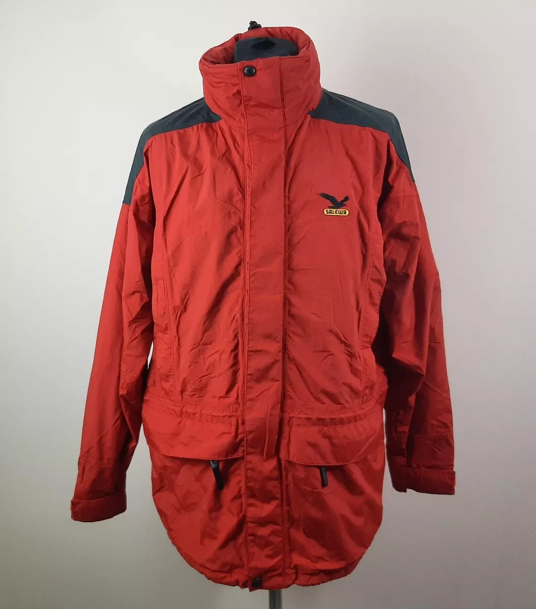Salewa Powertex Jacket Men s Size L Red Hooded Lined Water Resistant Mountain