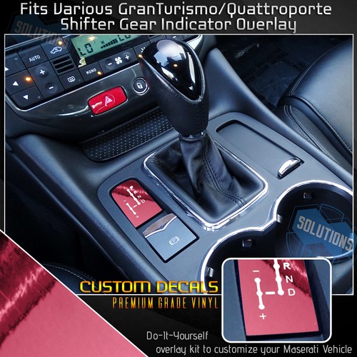 For Maserati Granturismo Quattroporte Gear Shifter Indicator Decal Chrome Vinyl - Picture 11 of 15