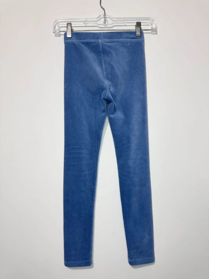 Leggings de terciopelo Crewcuts para niñas 10 algodón azul cintura elástica pantalones Foto 2 de 3