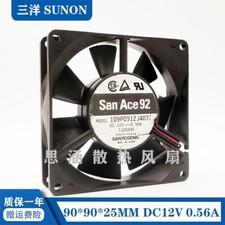 Sanyo 109P0912J4031 12V 0.56A 9025 9CM two-wire cooling fan