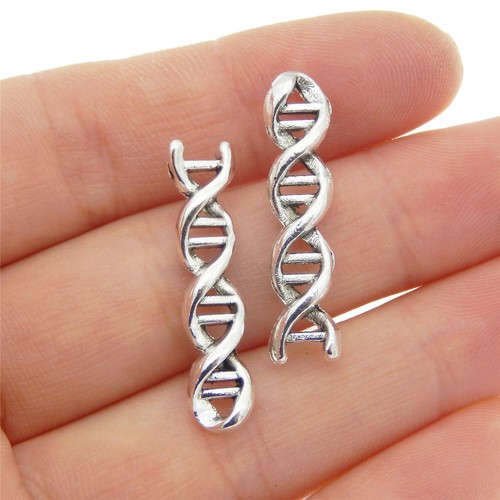 20pcs Alloy Antiqued Silver Color DNA Double Helix Pendant Charm Findings 28x7mm - Picture 4 of 7
