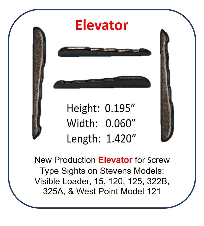 Nueva mira trasera completa tipo tornillo para rifles Stevens selectos Foto 3 de 4