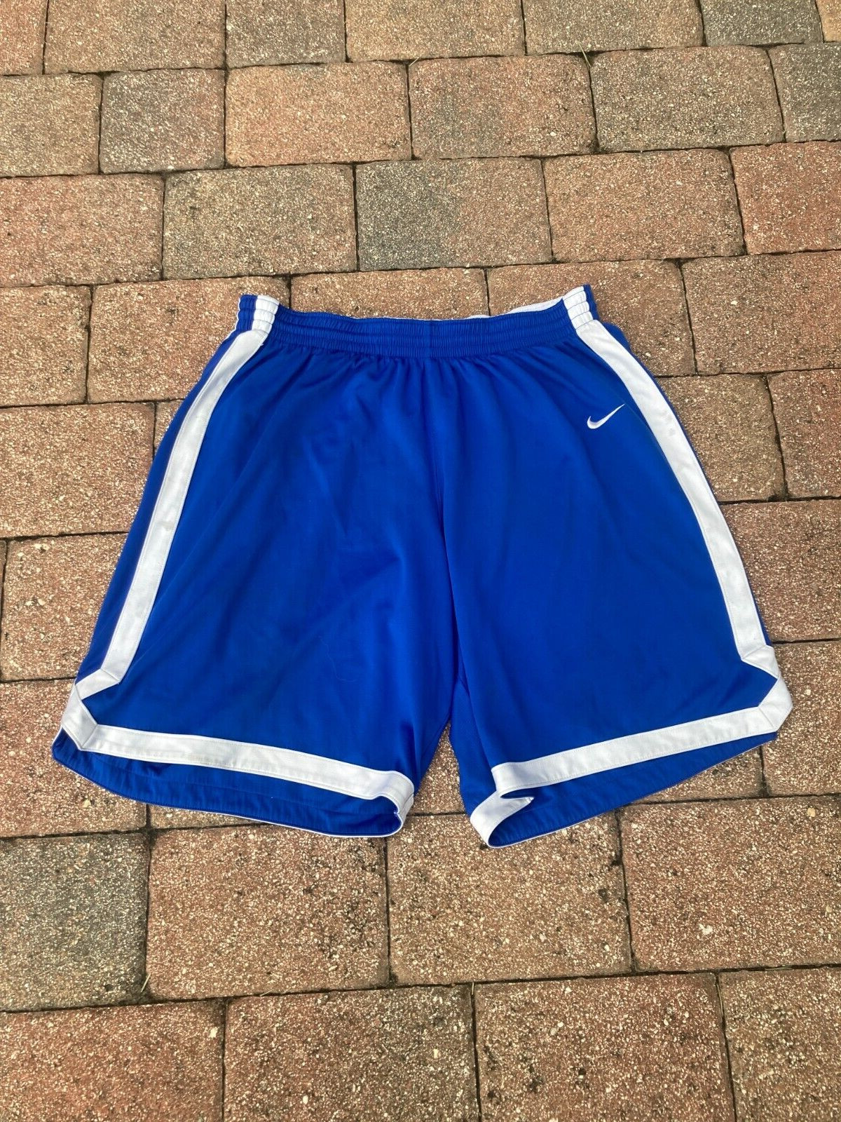 Nike Basketball Shorts Adult XL Blue Swoosh Logo Gym … Gem