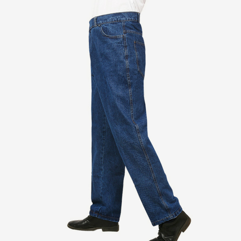 Jeans Da Uomo Slim Fit Elasticizzati Strappati Casual Jeans Retro Moda Gamba Dritta Pantaloni In Denim A Distrutto Comfort Vita Flessibile Jeans Y2K Hip-Hop Denim Trousers - Foto 3
