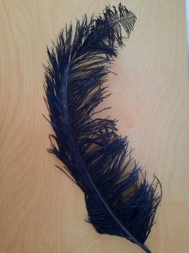 Red Feather Boa Vintage 2m & Black Feather - Picture 2 of 15