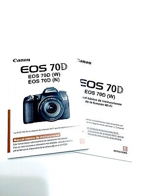 Canon EOS 70D Camera Instruction Book / Manual / User Guide in Spanish