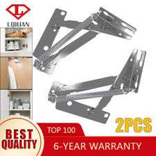 2PCS Flap Top Hinge Spring Hinge for Folding Sofa Bed Wardrobe Cabinet Doors 80°