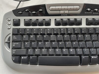 Microsoft Digital Media Pro USB Keyboard KC-0405 Model 1031 Silver