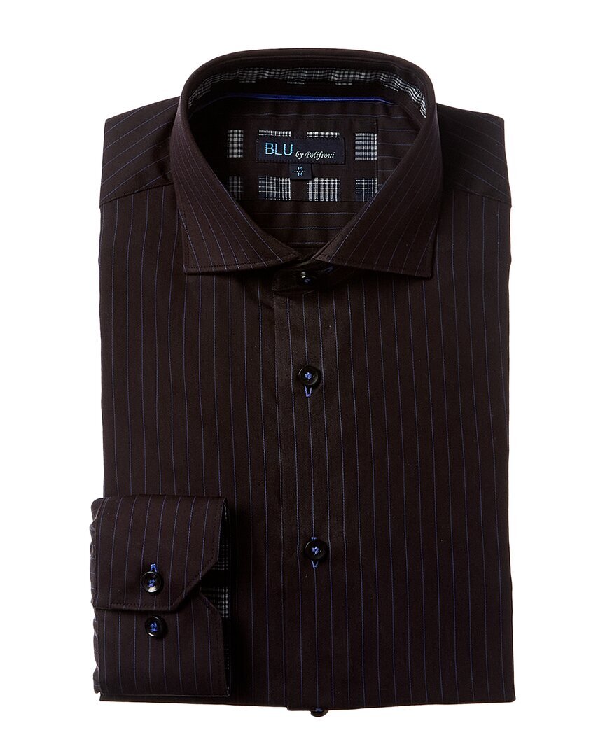 Голубая негладкая парадная рубашка мужская Blue S