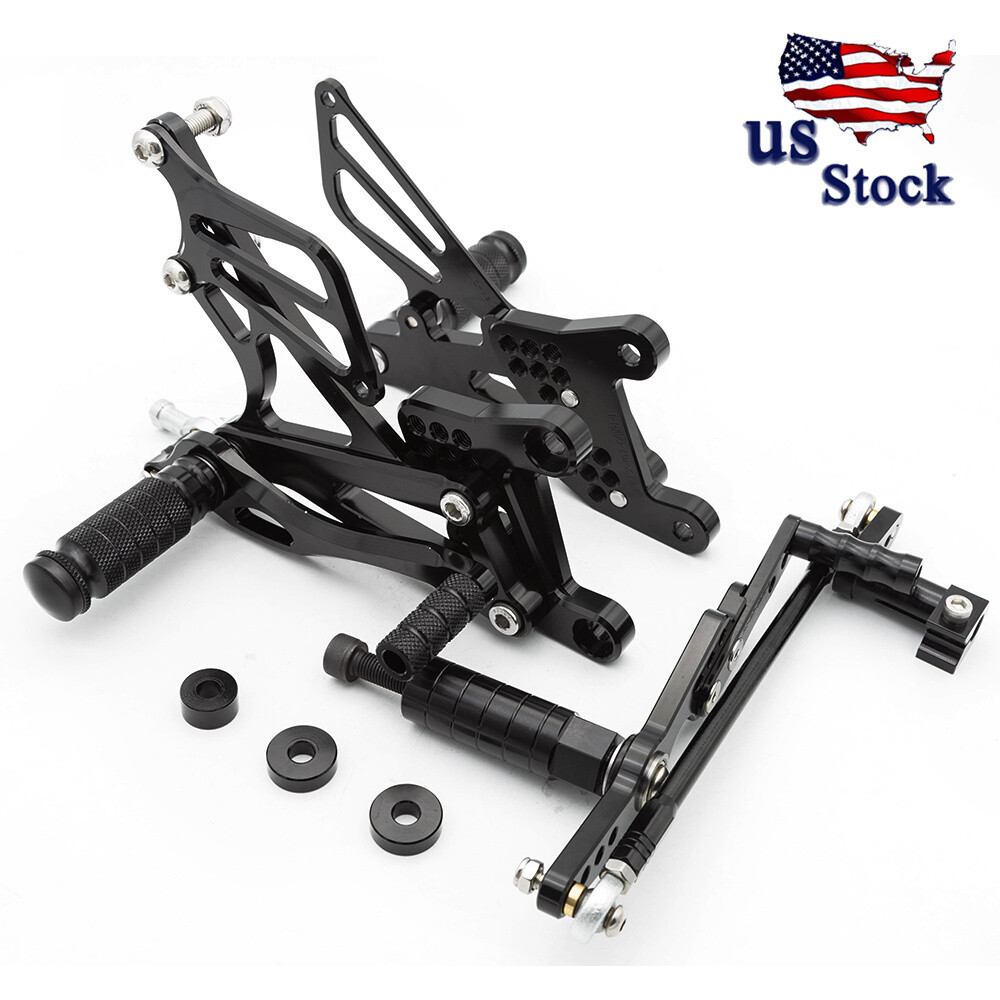 For Yamaha YZF R1 2007-2008 Black Motorcycle Adjust Rear Set Rearsets Footrests