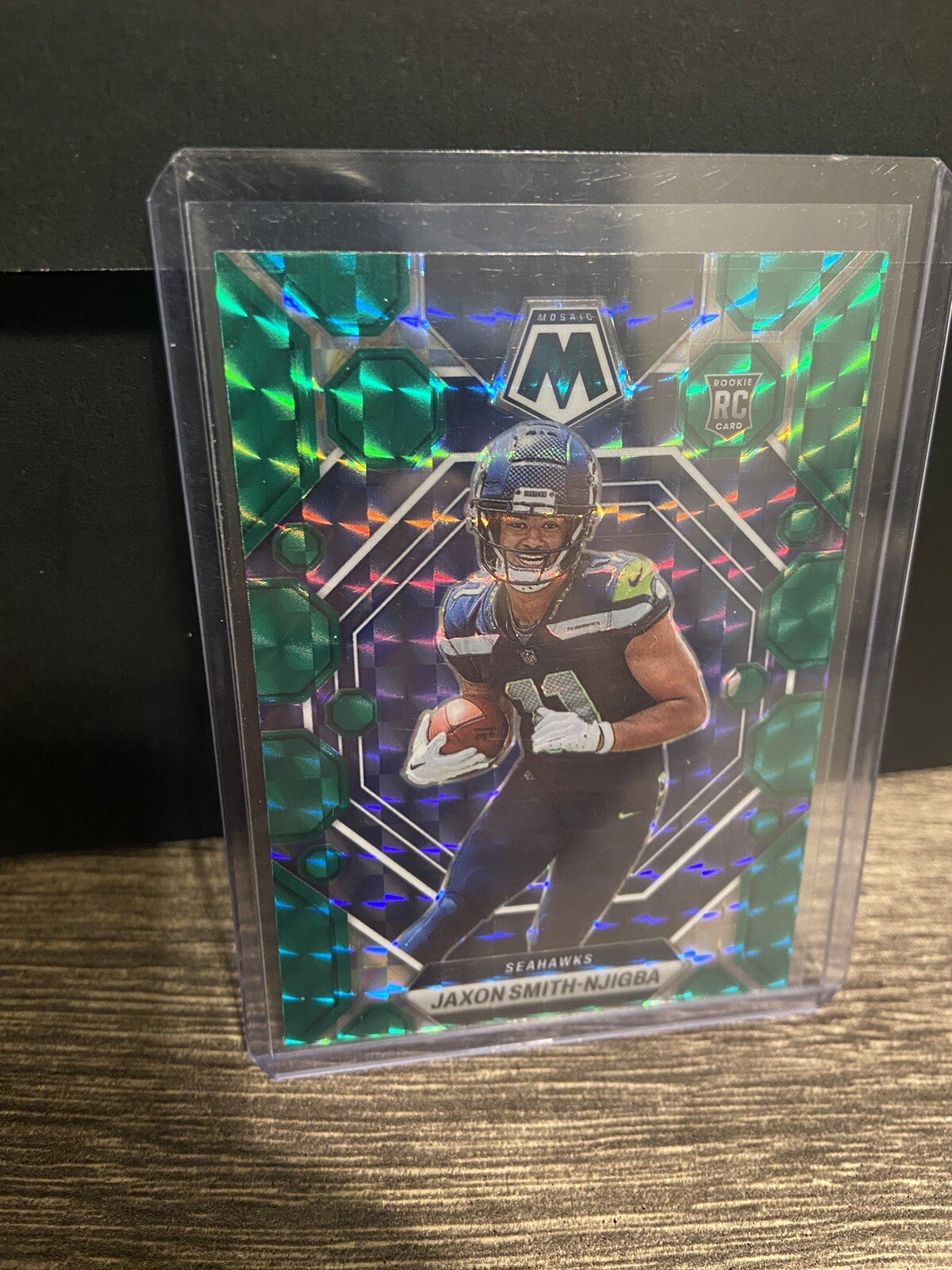 2023 Mosaic JAXON SMITH-NJIGBA 🔥 Rookie RC GREEN MOSAIC #331 Seattle Seahawks!