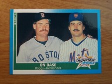 WADE BOGGS/KEITH HERNANDEZ 1987 FLEER GLOSSY 
