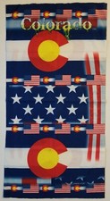 1 - Colorado/USA Flag Pattern TUBE Bandanna - American Flag Face ski cover