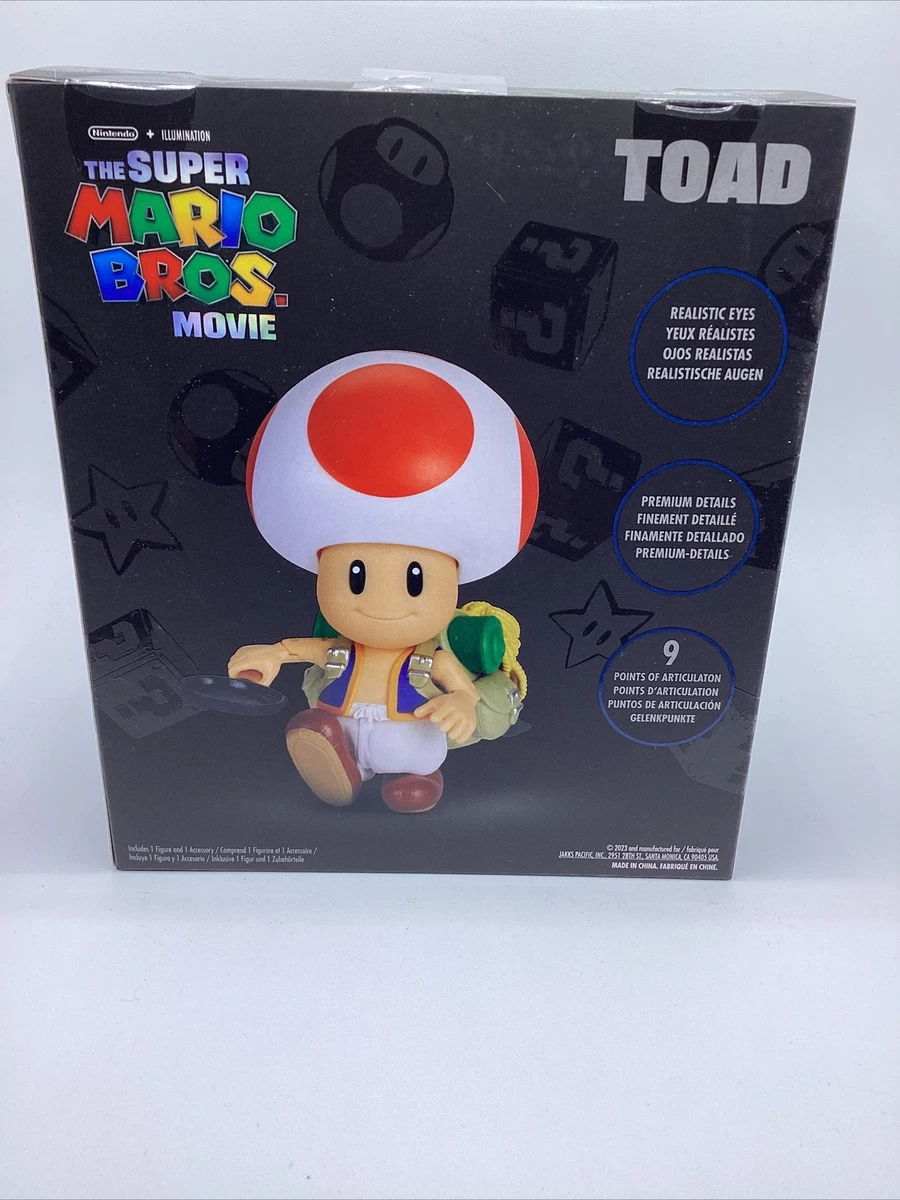 The Super Mario Bros Movie 5 Toad Articulated Figure NEW 2023