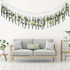 Hanging Eucalyptus Boho Wall Decor Large Bedroom Eucalyptus Garland Artificial 