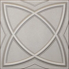 Home Decor Foam Glue-up Ceiling Tile 20x20 R13W Saturn Silver 48pcs Painted