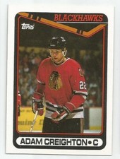 ADAM CREIGHTON 1990-91 TOPPS CARD NEAR MINT+ CONDITION
