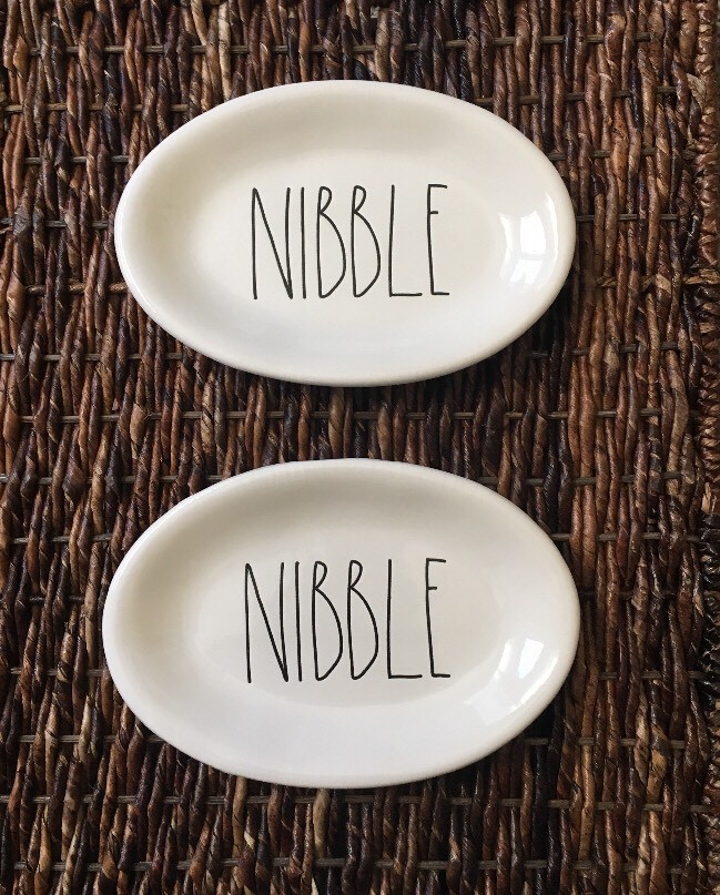 Rae Dunn 2PC NIBBLE Oval Plate Set eBay