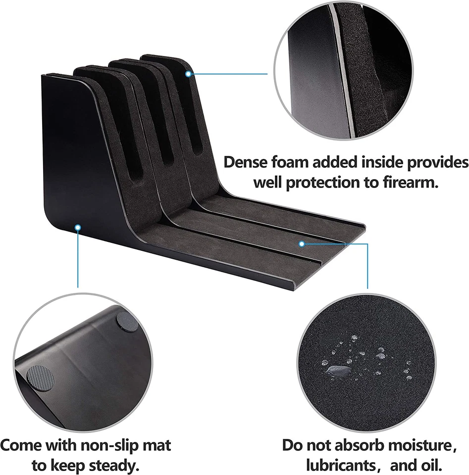 Soporte para pistola 2 piezas para pistola segura pistola almacenamiento pistola caja fuerte, estante para pistola Foto 3 de 4