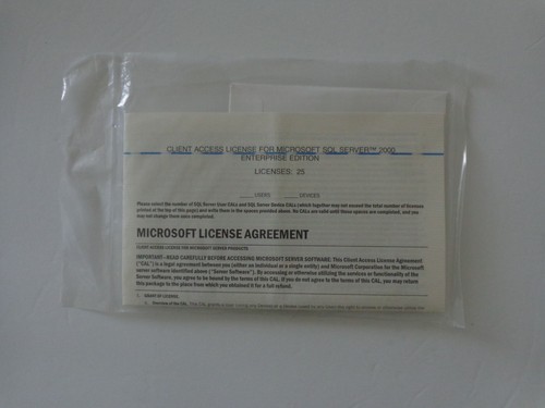 Microsoft SQL Server™ 2000 Enterprise Edition(New ! sealed CD +Key Code +25 CAL) - Picture 10 of 11