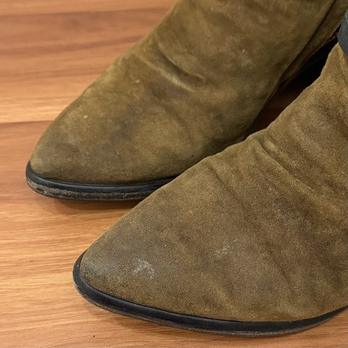 AS 98 Hercegovina olivbraune Wildleder spitz zulaufende Stiefeletten Größe 38 7,5-8 - Bild 6 von 21