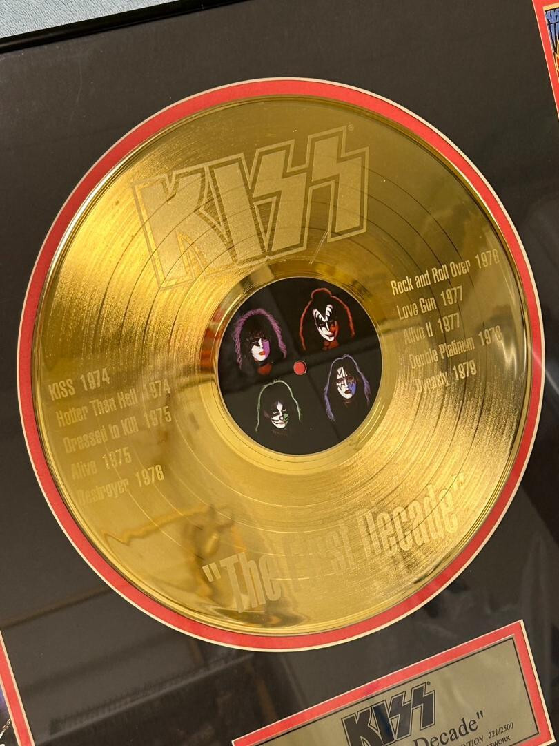 KISS 24kt Gold LP The First Decade 10 Albums Ltd S/N:221
