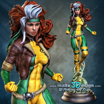 ROGUE, X-MEN, 1/4-1/24, FIGUR, FAN ART, 3D-DRUCK, STATUE, SANIX3D, MFW