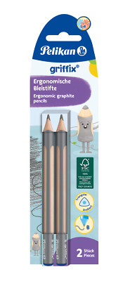 Griffix Pelikan 2 ergonomische Bleistifte B dicke Bleistifte Grundschule