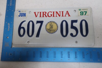 Virginia License Plate Tag VA 1997 97 Sic Semper Tyrannis 607 050