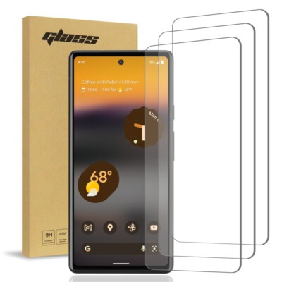 Rome Tech 2.5D Glass Screen Protector for Google Pixel 6A (3 Per Pack)