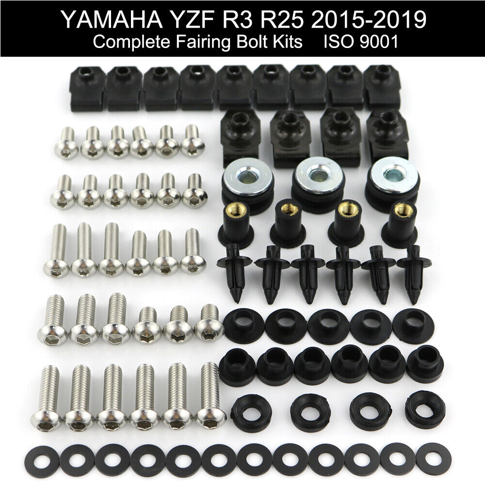 Fairing Bolts Screws Kit Fit For Yamaha YZF R3 YZF R25 2015 Fairing Bolts Screws Kit Fit For Yamaha YZF R3 YZF R25 2015