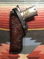 LEFT HAND Leather Field Holster FITS Colt Springfield Ruger RIA Govt Model 1911