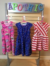 Girls Summer Dresses and Skort, Sz 5/6 Lot of 8 Girl Items 