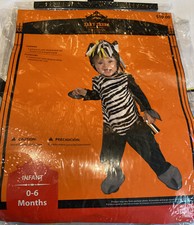 Infant Zany Zebra Costume Size 0-6 Months NEW